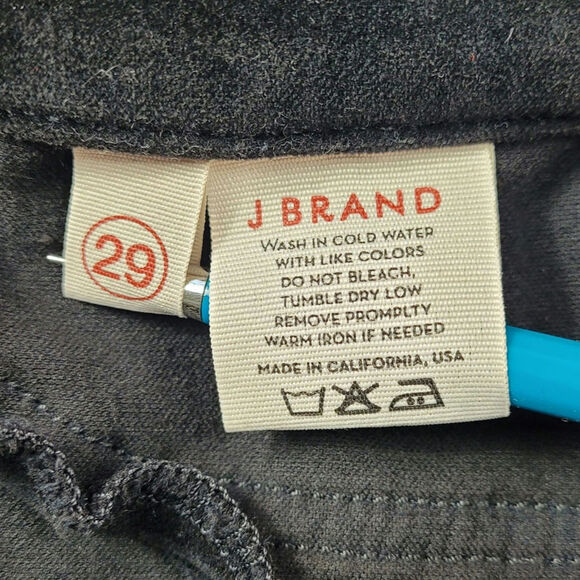 J Brand Soft Black Velvet Super Skinny Stretch Jeans size 29 - Picture 12 of 13